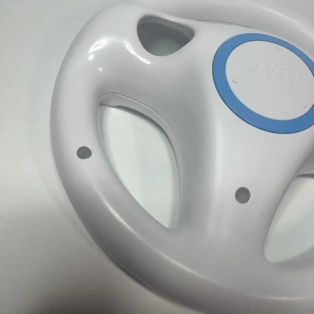 Official OEM Nintendo Wii Mario Kart Steering Wheel Controller White RVL-024